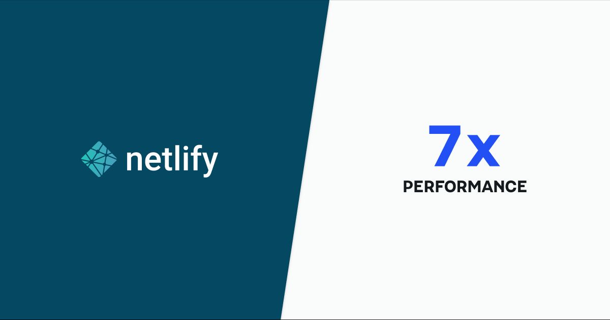 Netlify and 7× performance increase