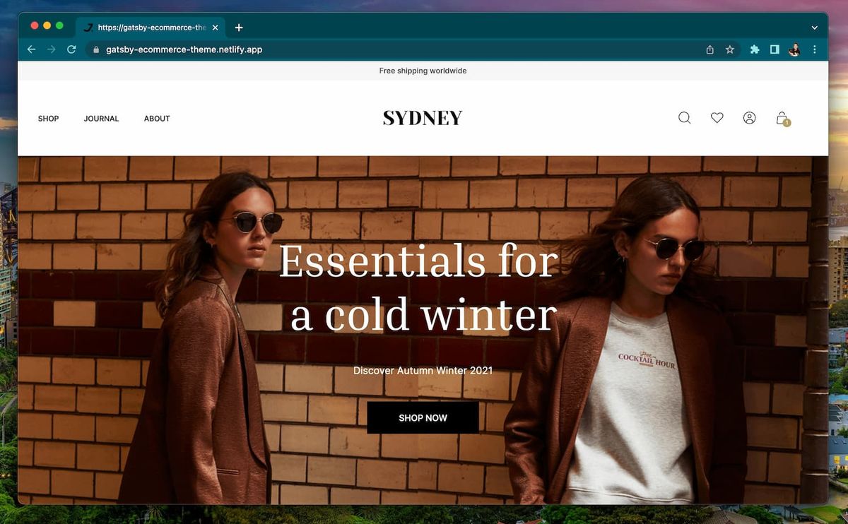 A Beautiful E-commerce Website Theme For Gatsby