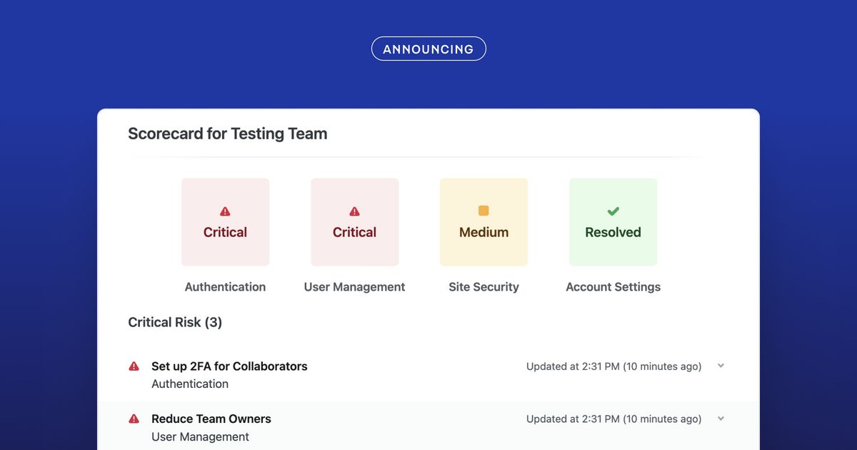 Image of Netlify's Security Scorecard